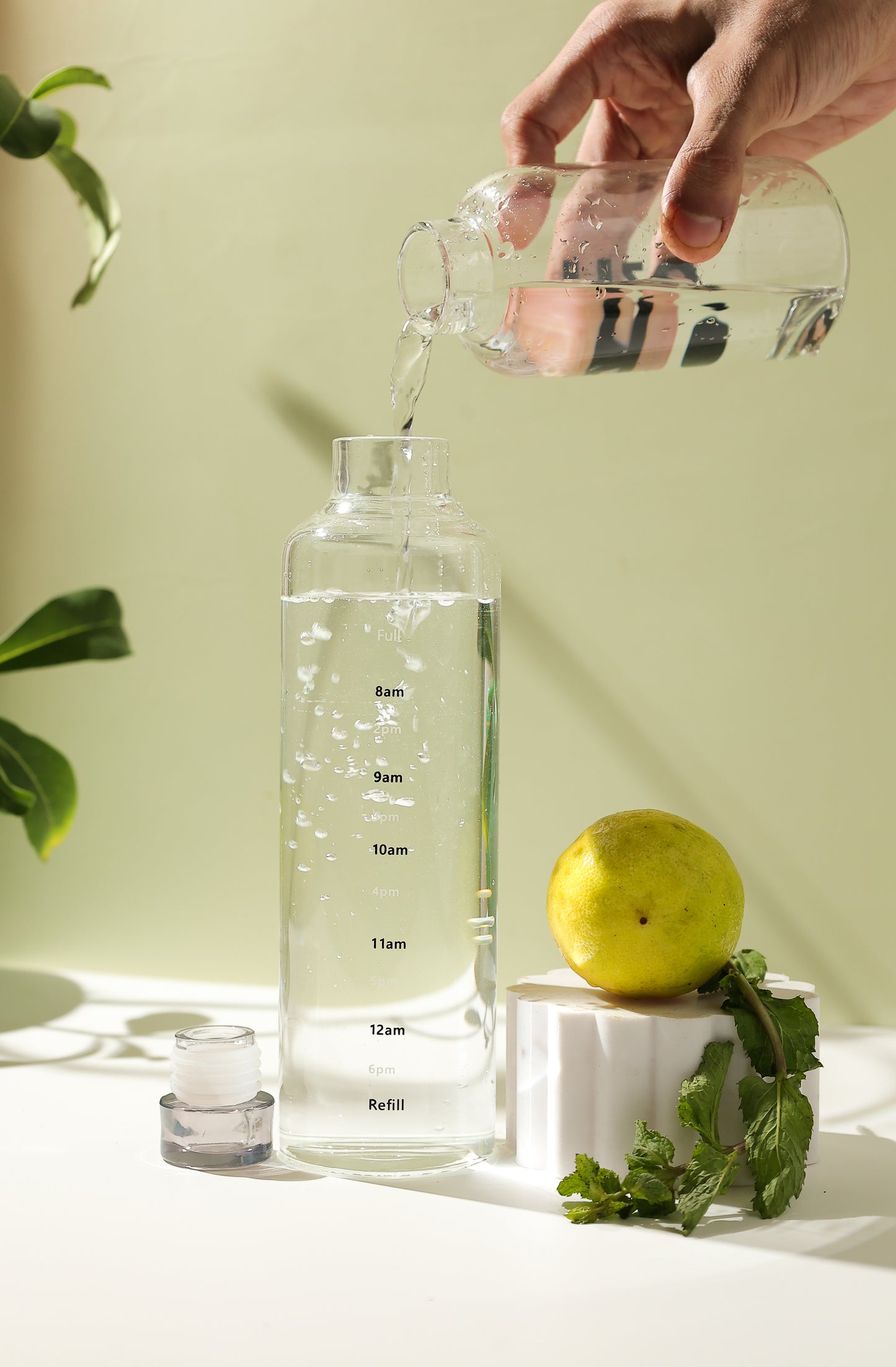 The Tide Glass Water Bottle Transparent 500 ML