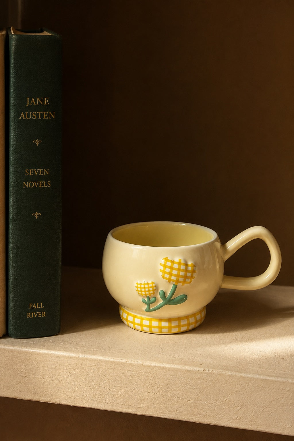 Yellow Picnic Ceramic Cup 350 Ml