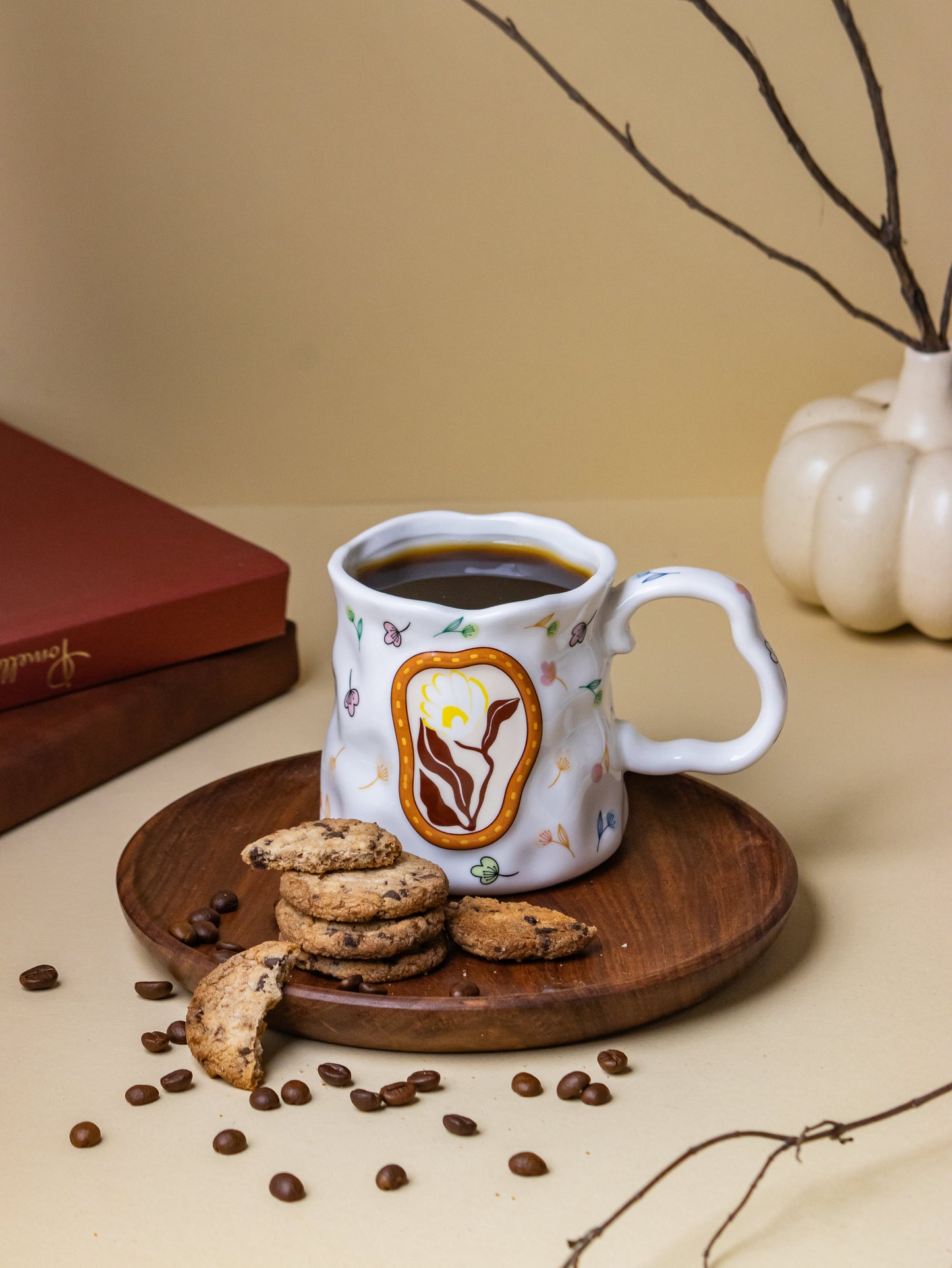 Vintage Flower Cup - 400 ml - Kaanch