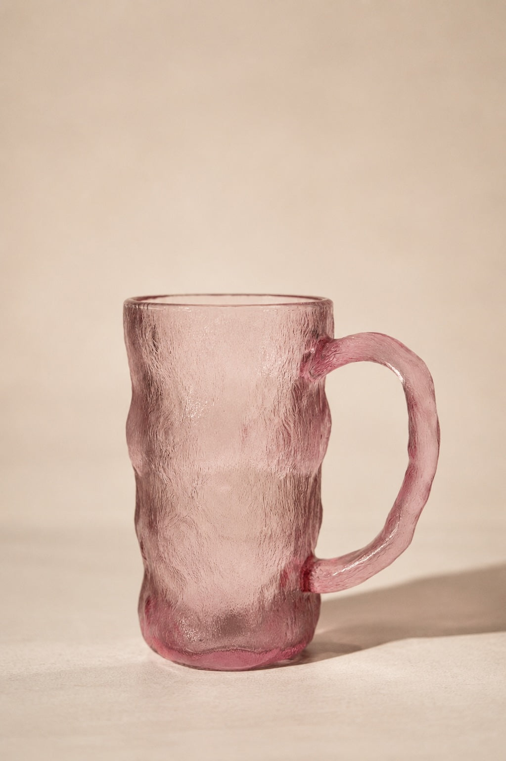 Blush Ripple Glass Mug Set of 2 300 ML