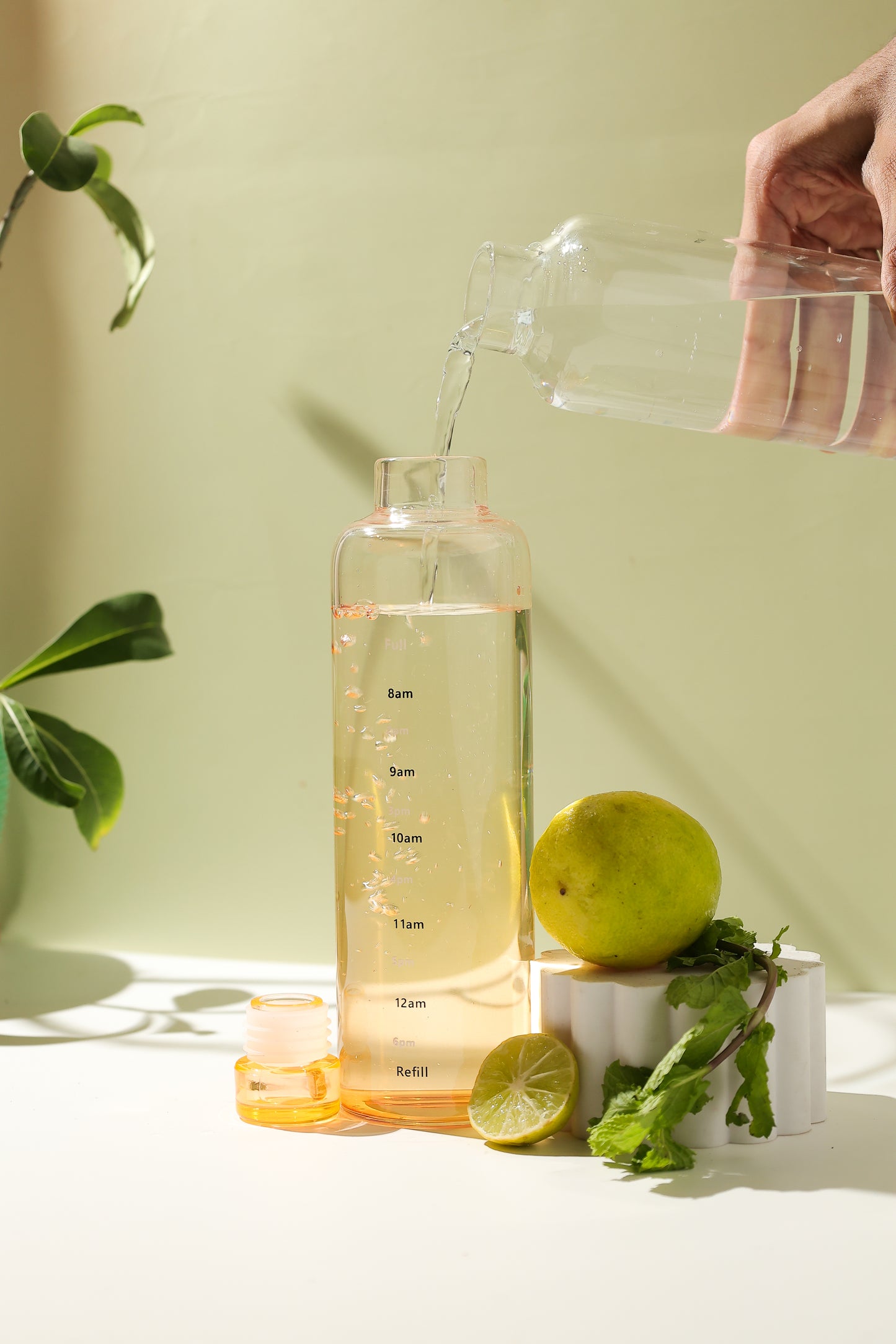 The Tide Glass Water Bottle Yellow 500 ML