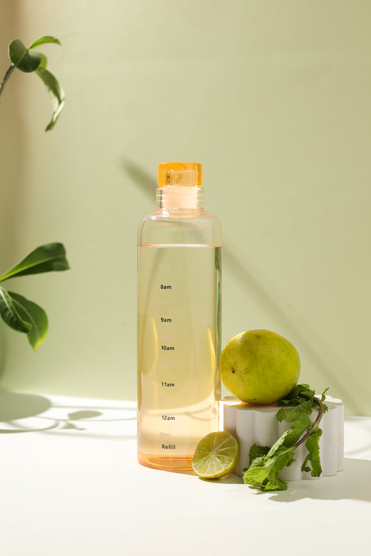 The Tide Glass Water Bottle Yellow 500 ML