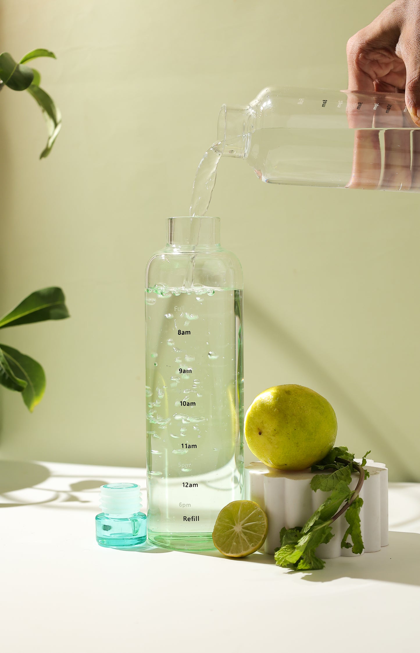 The Tide Glass Water Bottle Green 500 ML