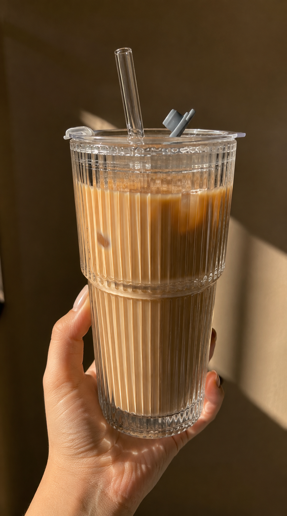 Lumi Glass Sipper with Glass Straw
