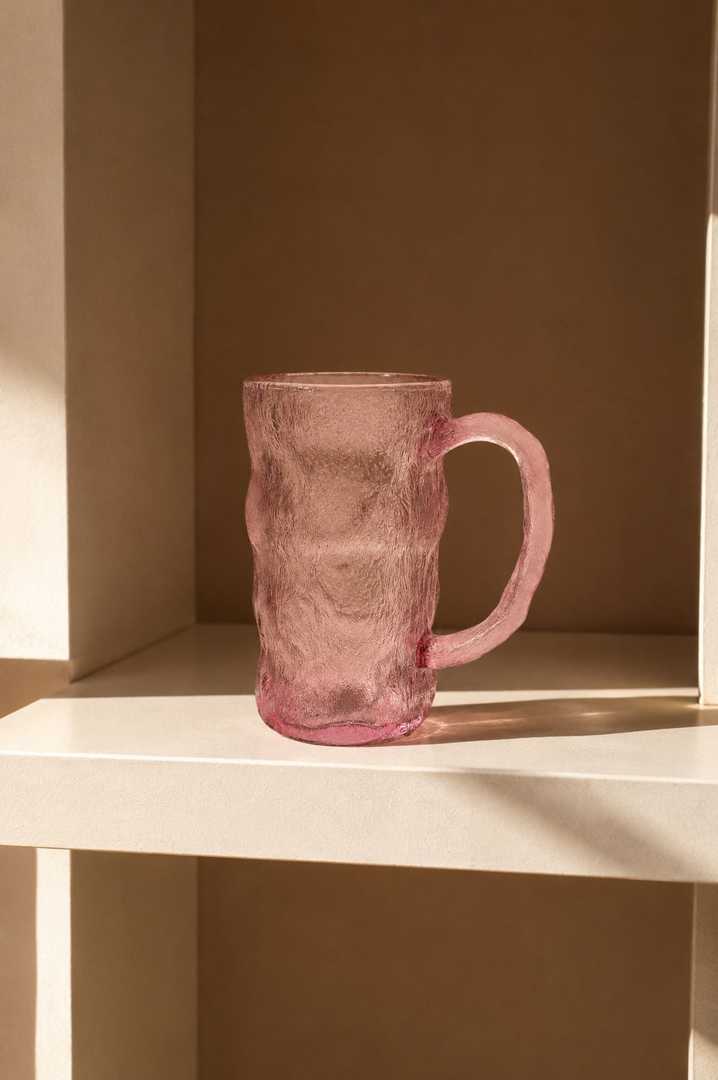 Blush Ripple Glass Mug Set of 2 300 ML
