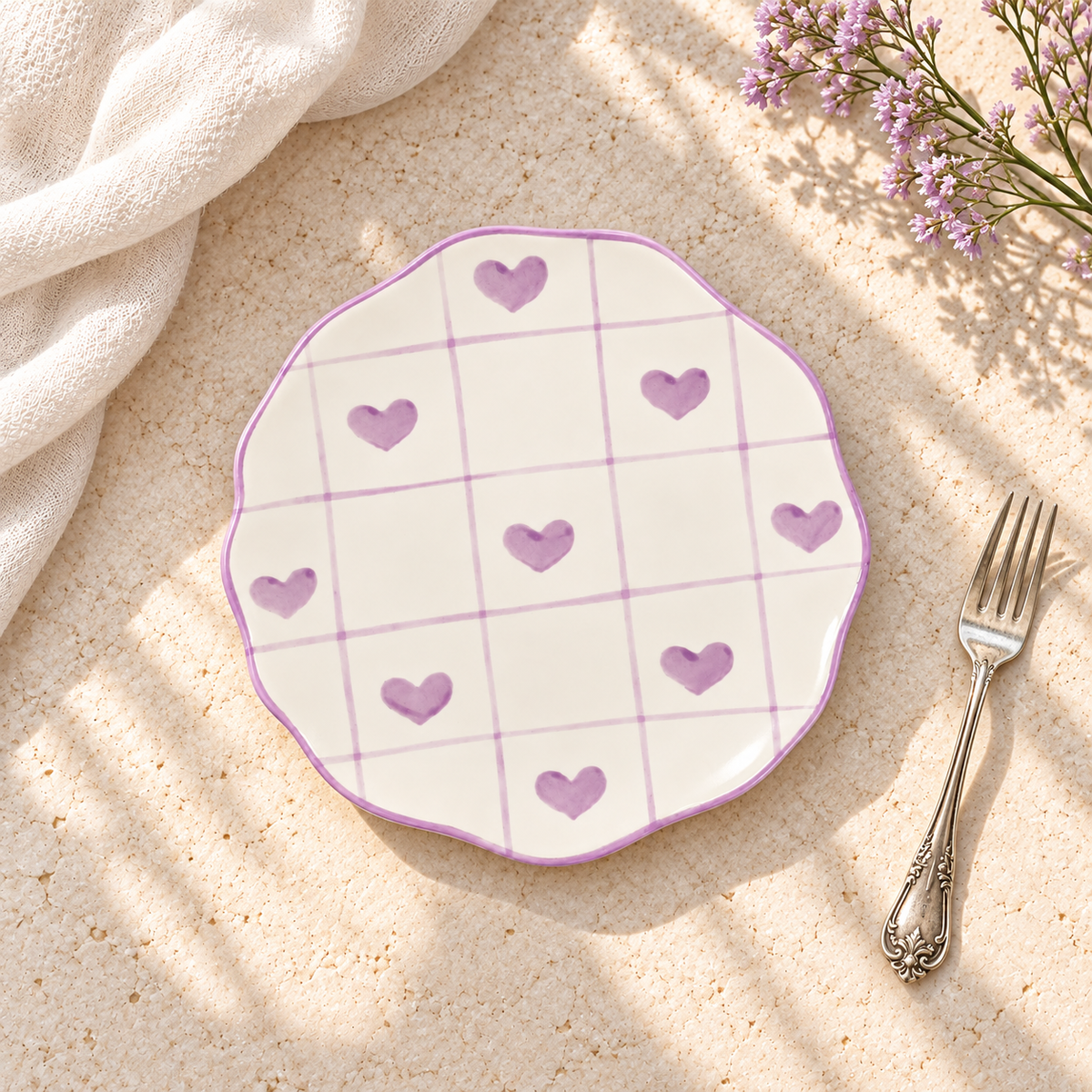 Amour Cake Plate Set of 2