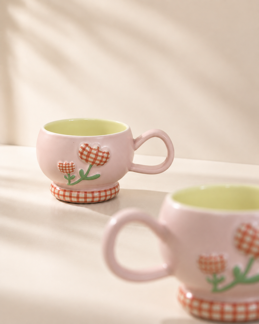 Pink Picnic Ceramic Cup 350 Ml