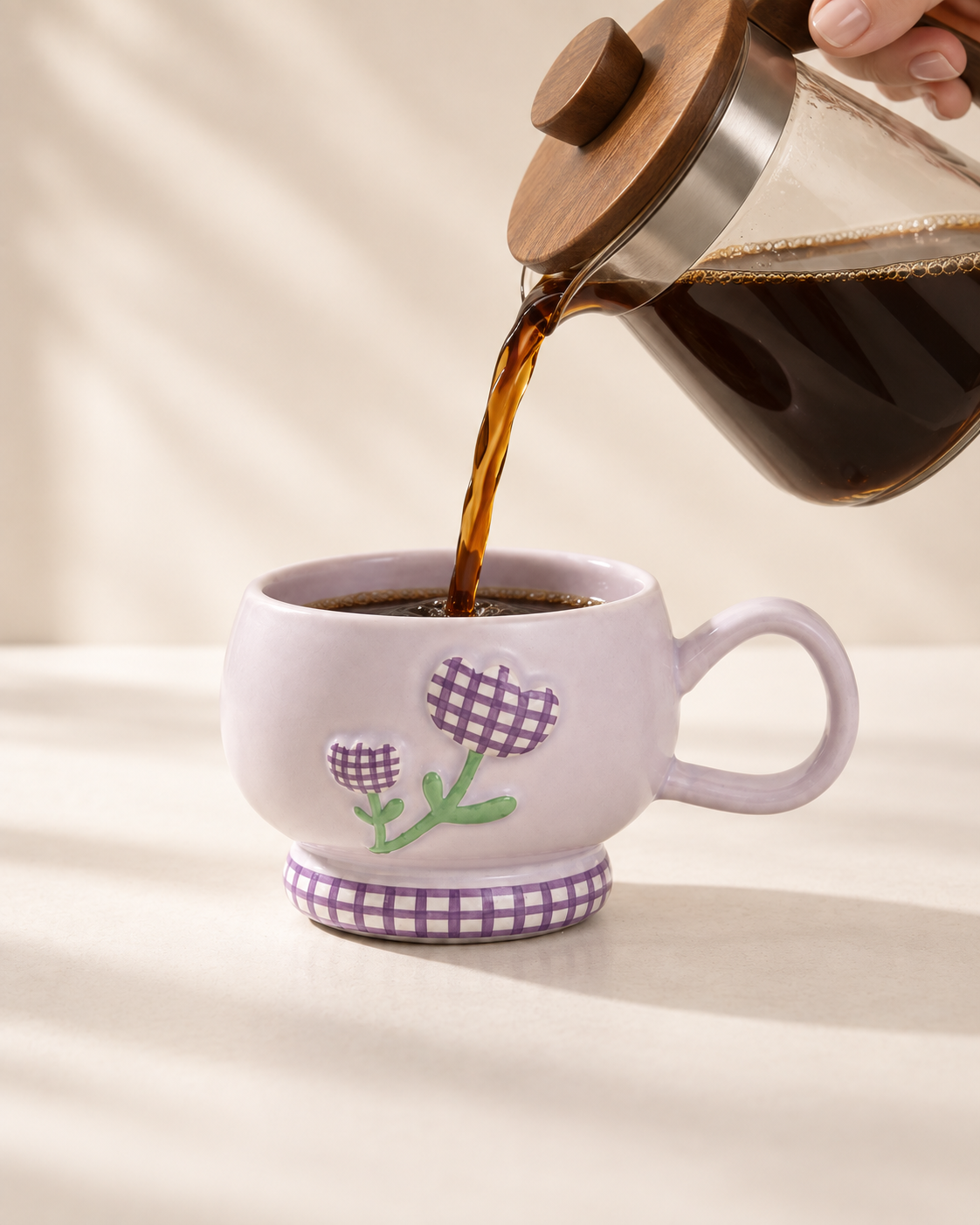 Lilac Picnic Ceramic Mug 350 ML