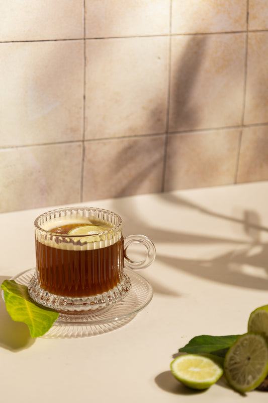 Tea Glass Set with Saucer