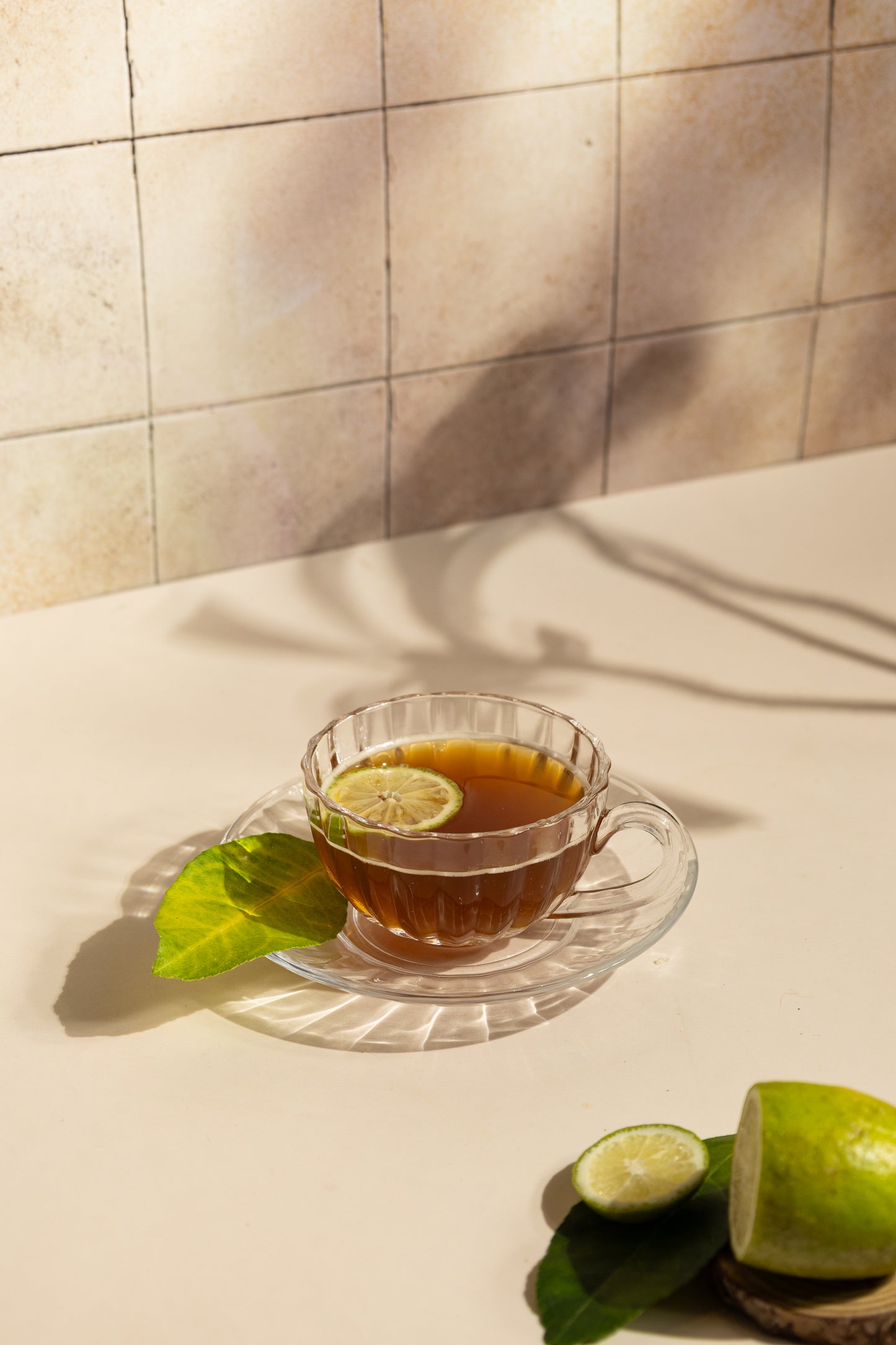 Tea Glass Set With Saucer