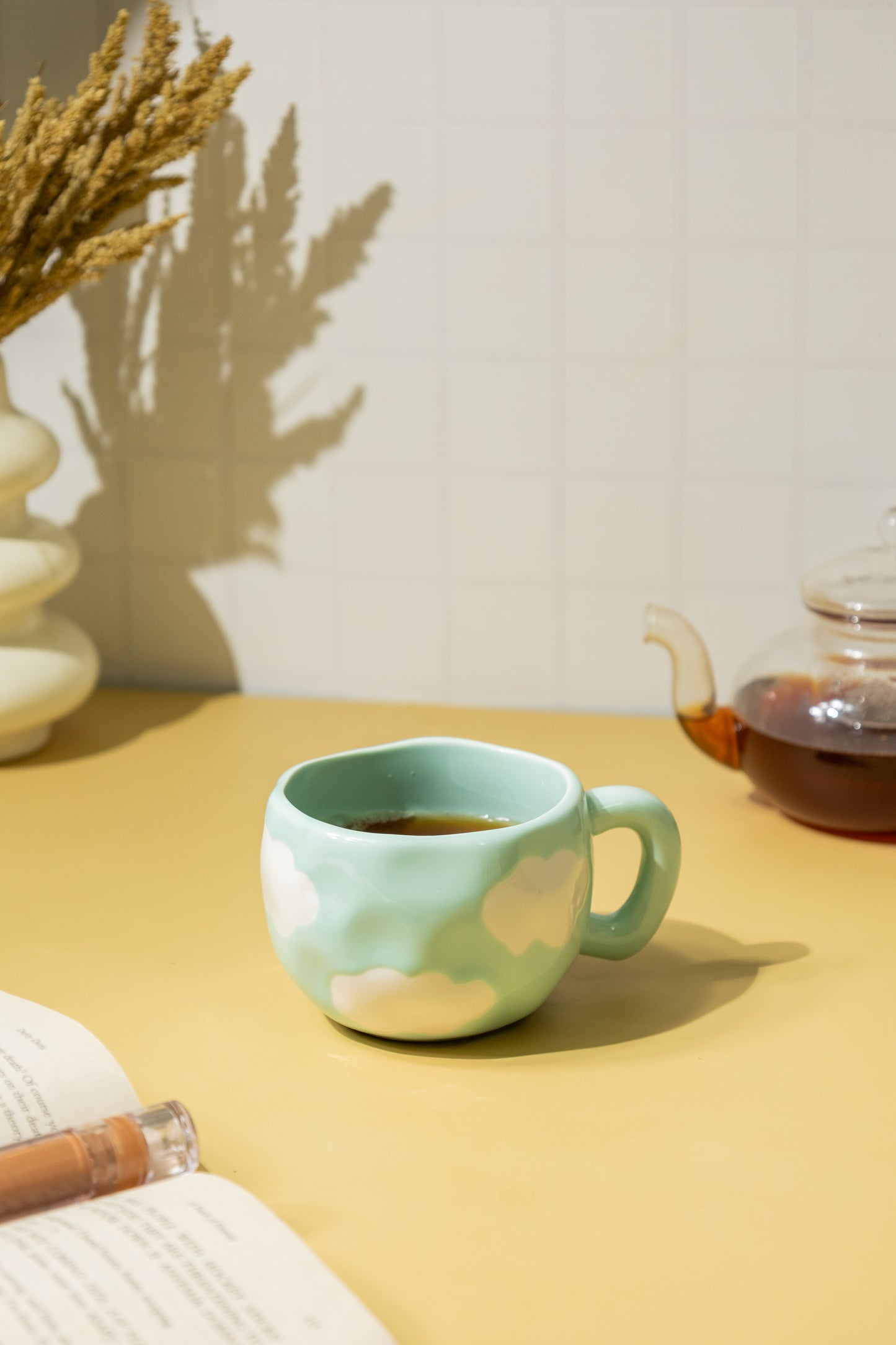 Whimsical Cloud Green Cup 250 ML