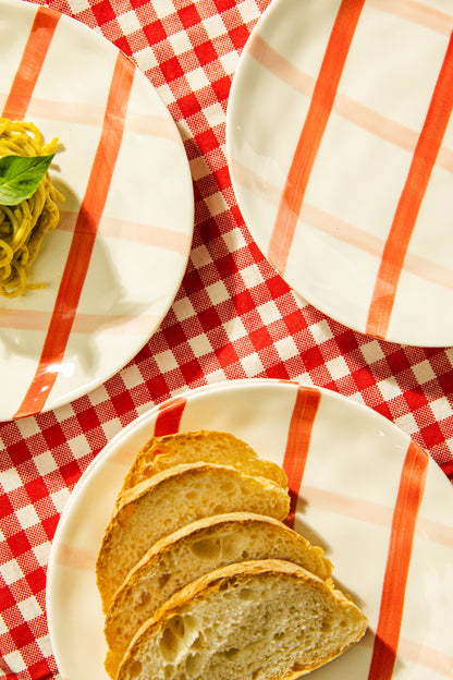 Romy Stripe Quarter Plate Set Of 4