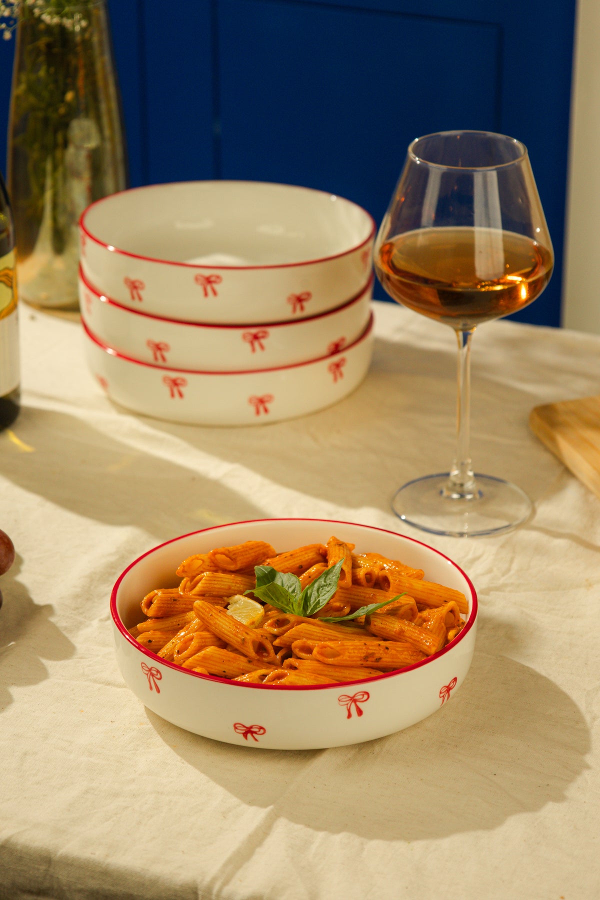 Gigi Bow Pasta Bowl Set Of 4