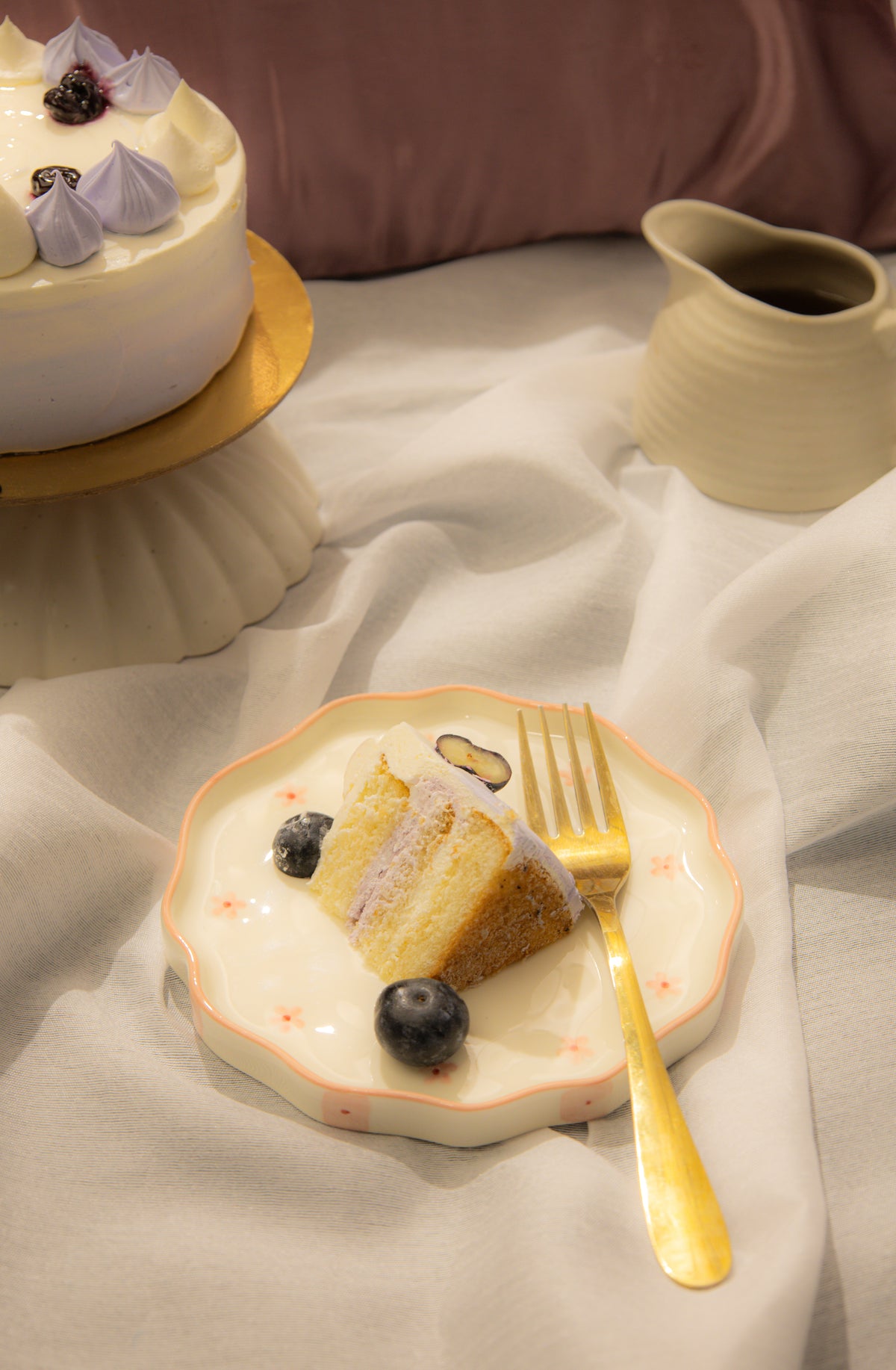Fleur Cake Plate Set Of 2