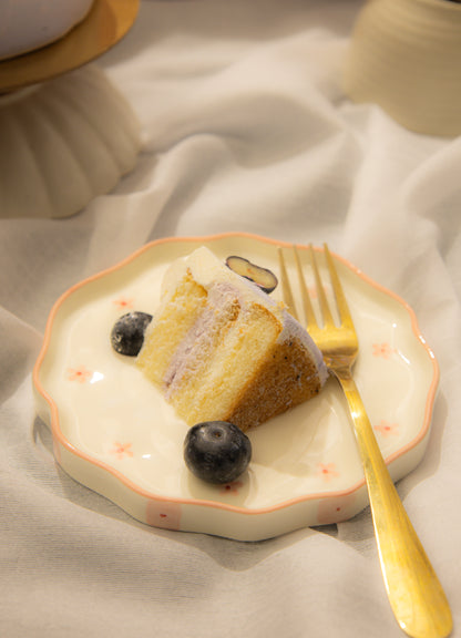 Fleur Cake Plate Set Of 2