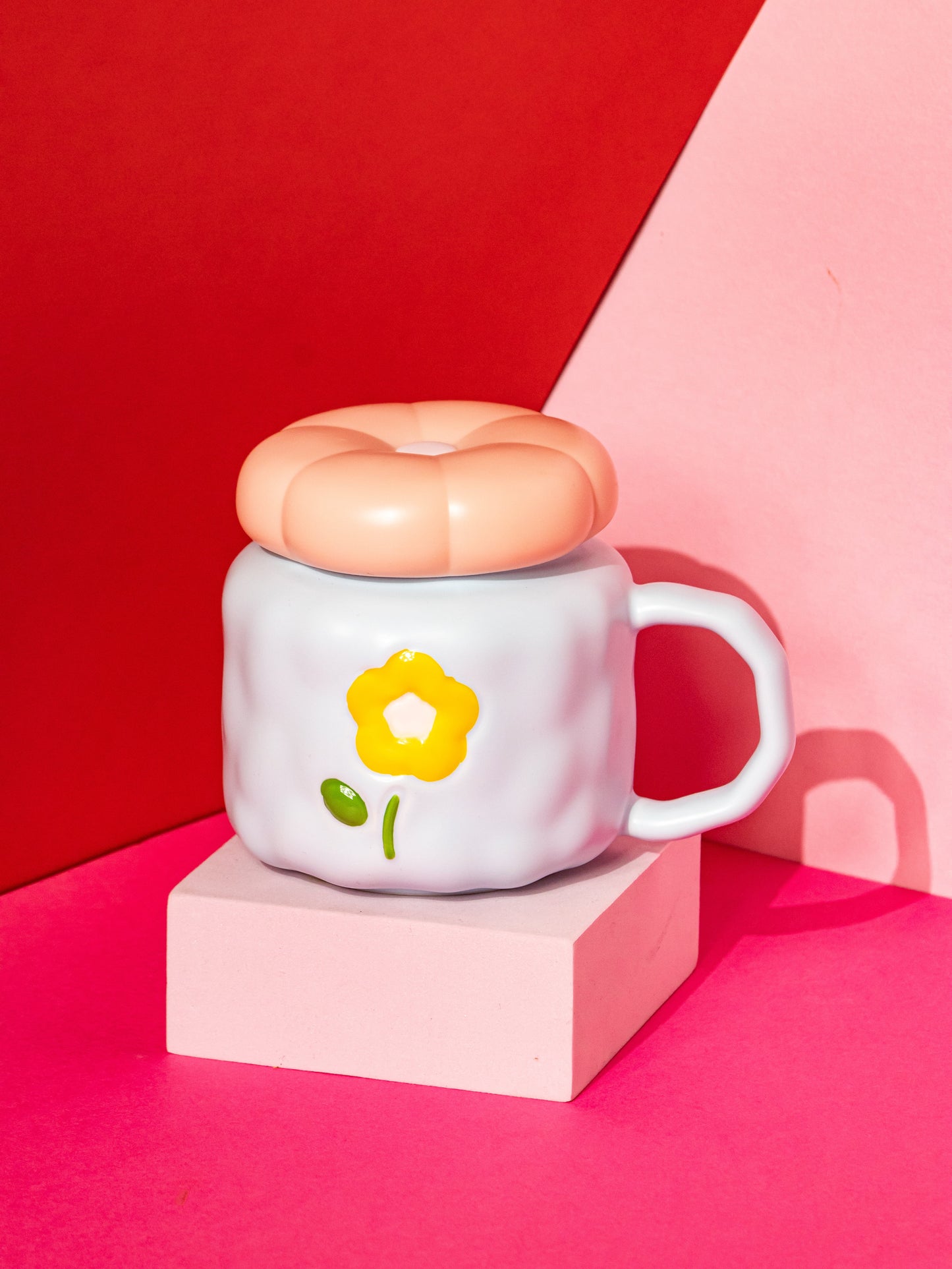 Ceramic Flower Cup - 400 ML - Kaanch