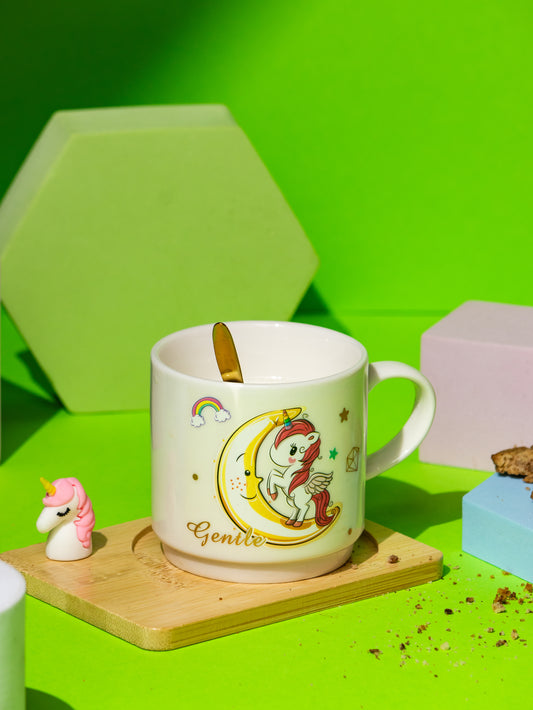 Unicorn Ceramic Cup for Kids - 200 ml - Kaanch