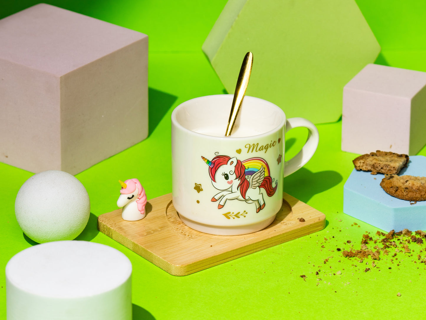 Unicorn Ceramic Cup for Kids - 200 ml - Kaanch