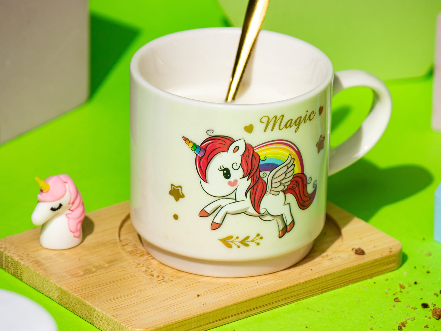 Unicorn Ceramic Cup for Kids - 200 ml - Kaanch