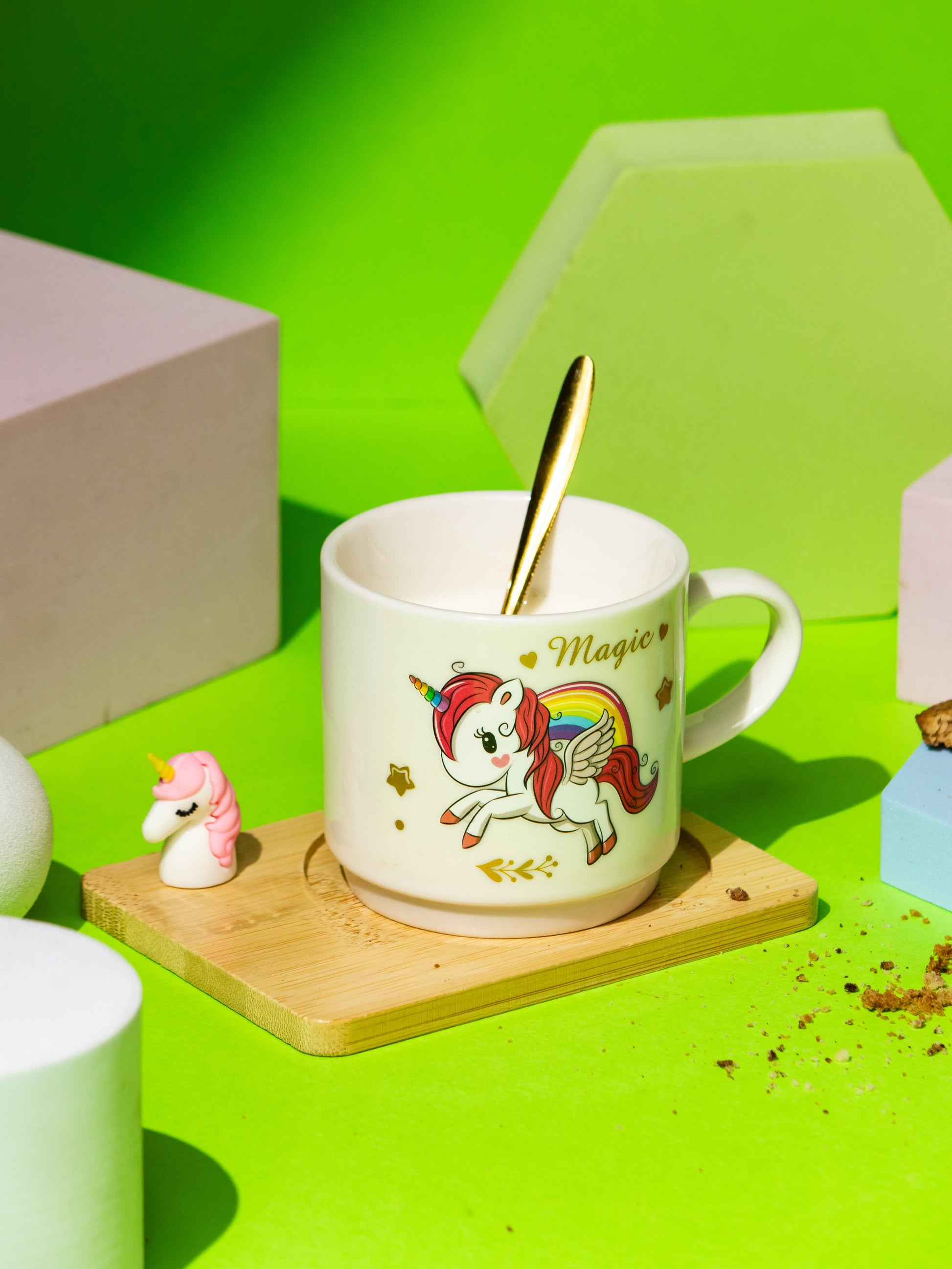 Unicorn Ceramic Cup for Kids - 200 ml - Kaanch