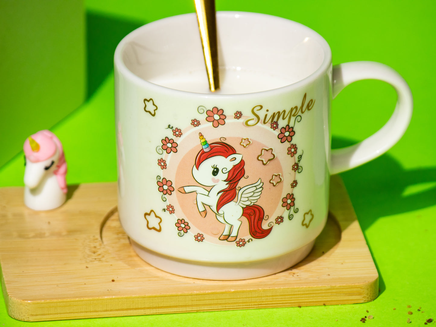 Unicorn Ceramic Cup for Kids - 200 ml - Kaanch