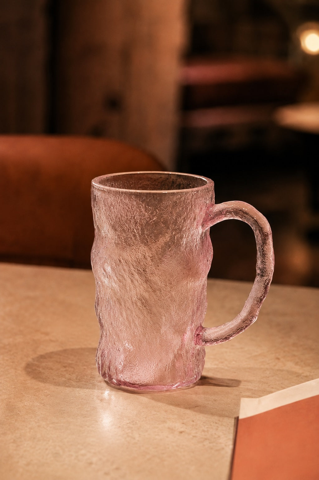 Blush Ripple Glass Mug Set of 2 300 ML